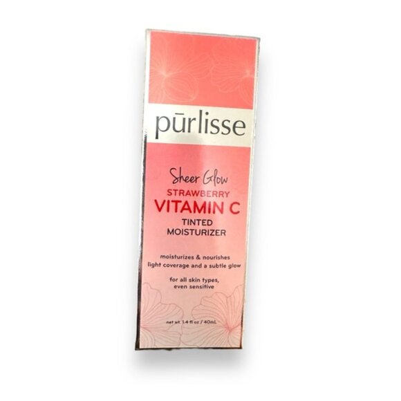 🆕 NWT Purlisse SHEER GLOW STRAWBERRY VITAMIN C TINTED MOISTURIZER Medium - Picture 2 of 9